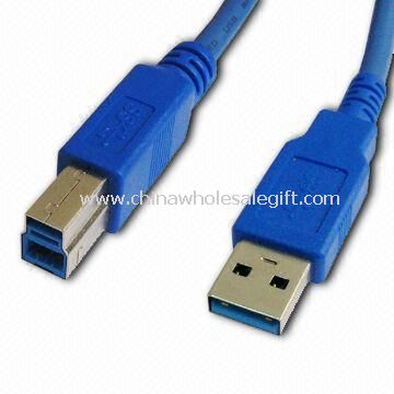 USB 3 0 AM BM kabel menyediakan kecepatan Transfer Data 10 kali dengan kemampuan daya 900mA