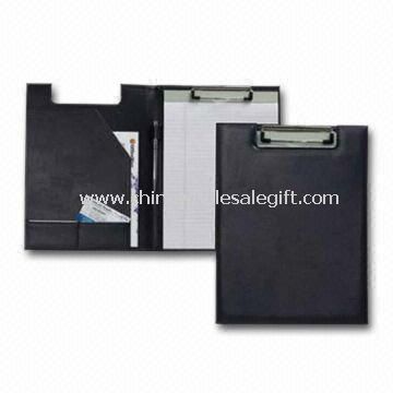 Kawat klip Folder w / empuk Cover terbuat dari bahan kulit simulasi, dan 20 lembar Notepad