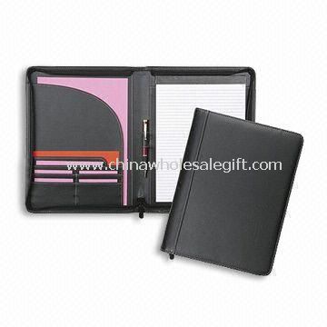 Zipfolio terbuat dari bahan kulit PU dengan A5 konferensi Folder