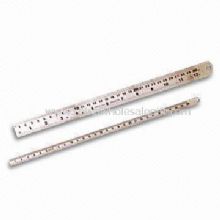 Stainless Steel Ruler with Permanently Engraved Graduations on Front and Coversion Table on the Back images