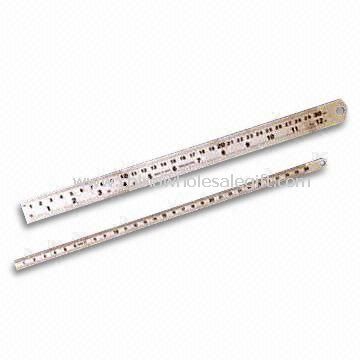 Stainless Steel Ruler with Permanently Engraved Graduations on Front and Coversion Table on the Back