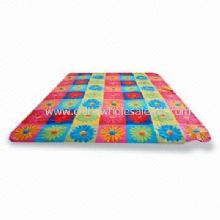 Fleece tæppe med blomstermotiver udskrive, egnet til børn images