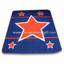 Fleece Blanket with Zig Stitching and Customized Printing images