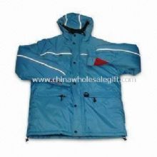 Safety Hiking Jacket with Reflective Piping at Front Water-resistant and Breathable images