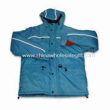 Safety Hiking Jacket with Reflective Piping at Front Water-resistant and Breathable