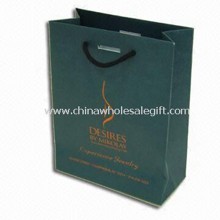 Paper Carrier Bag with Matte and Laser Lamination, Various Patterns are Available images