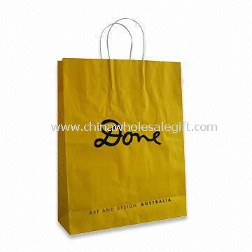 Kraft Paper Bag with PP Silk Handle, Many Christmas Designs are Available