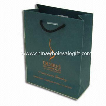 Paper Carrier Bag with Matte and Laser Lamination, Various Patterns are Available