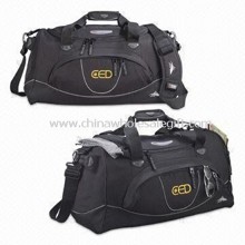Travel Duffel Bag with Adjustable Shoulder Strap and Zipper Closures images