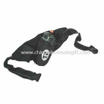 Sports Waist Bag with Two Velcro Closure Side Pockets, Made of 600D PVC