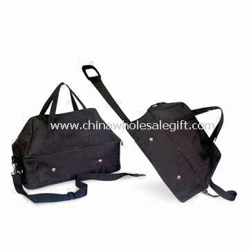 Seyahat çantası, 600D x 300 D malzeme PVC destek ile birlikte kullanılabilir