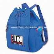 Deportes Drawstring Mochila con dos bolsillos laterales abiertos images