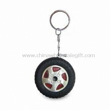 Promotional Windproof Lighters, Wheel Shape, with Keychain