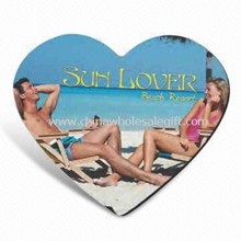 Heart-shaped Mouse Pad, Made of Cloth, Lycra, Rubber, and Sponge images