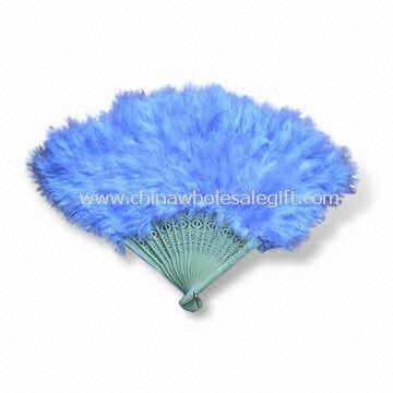 Hand Fan, Made of Feather, Available in Different Colors