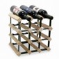 Wine Rack, 3 x 10 spesifikasjon, laget av tre og stål, hylle utenfor kan flyttes small picture