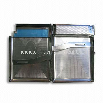 Lighter/Auto Ignite Cigarette Case with Flashlight, OEM Orders are Welcome