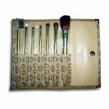 7-piece Convenient Brush Set with Wooden Handle and Aluminum Ferrule