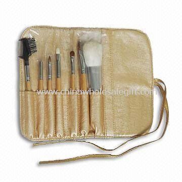 7-piece Makeup Brush Set with Aluminum Ferrule