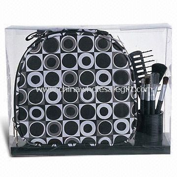 Syv-brikke kosmetisk Brush Set, måler 28 x 8,5 x 22 cm
