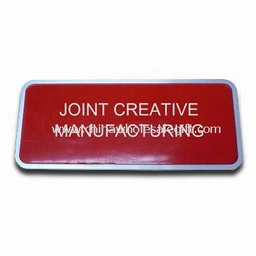 Magnetic Nameplate, Made of Aluminum, Customized Colors are Welcome