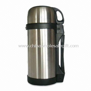 Vacuum Mug/Flask with Rubber Handle, Available in Various Sizes, Can be Easily Cleaned