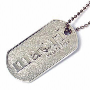 Promotional Metal Dog Tag/Necklace, Available in Different Sizes and Logos