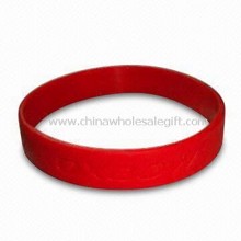 Silicone Awareness Bracelet, Screen Printed, Various Colors are Available images