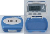 Κύκλου εργασιών λογότυπο Pedometer με εμφάνιση ώρας images