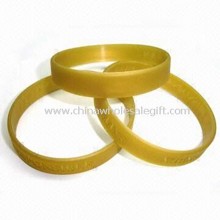 Promotional Silicone Wristband, Customers Printed/Embossed/Debossed Logos are Accepted images