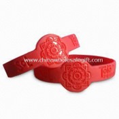 Stylish Silicone/Rubber Bracelet, Different Styles and Colors are Available images
