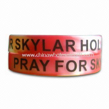 Silicone Bracelet, Made of Soft PVC, Rubber, PP, Plastic or Silicon Material, OEM Orders Welcomed