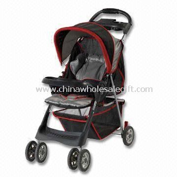 Baby Stroller, Made with All-place Backrest and 8 x 6 Inches Wheels