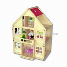 Spielzeug-Puppe, bestehend aus Woody House, Girl Puppe und Boby Doll images