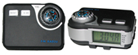 Pedometer with radio and compass