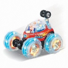 RC Toy Tumbler Car with Flashlight, Measuring 190 x 155 x 170mm images