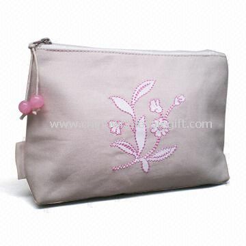 Cotton Canvas Cosmetic Bag, Measures 18 x 5 x 12cm