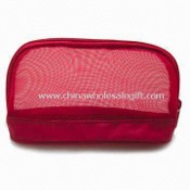Lightweight Cosmetic Bag, Made Mesh and 70D PVC, Measures 18 x 11 x 5.4cm images