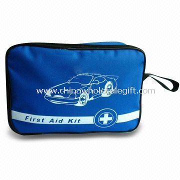 Auto First-aid Kit/Bag, Alcohol Pad, Scissors, Bandage & Blood Stopper Raincoat & Emergency Blanket