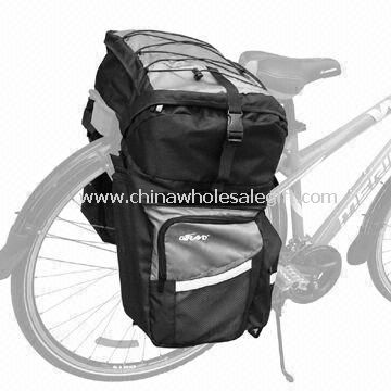 Bike Pannier Bag, Made of 100% Polyester with PU Coating, Measures 48 x 32 x 56cm
