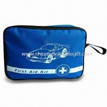 Auto First-aid Kit/Bag, Alcohol Pad, Scissors, Bandage & Blood Stopper Raincoat & Emergency Blanket images