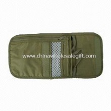 Passport Holder with One Zipper Pocket on Right Side, Made of 70D Nylon Ripstop images