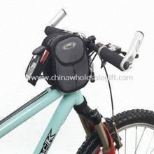 Waterproof Bicycle Front Bag, Made of 1680D PU Nylon and 420D PVC Checker images