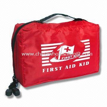 Førstehjælp Kit/taske/lille sæt med Nylon pose, alkoholserviet, saks, forbinding og blod prop