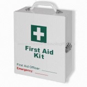 Metal First Aid Box with Antirust Powder Coating and Portable Handle Design images