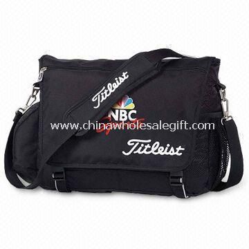 Messenger Bag with Two Side Mesh Pockets and Main Zippered Compartment