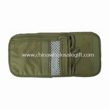 Passport Holder with One Zipper Pocket on Right Side, Made of 70D Nylon Ripstop