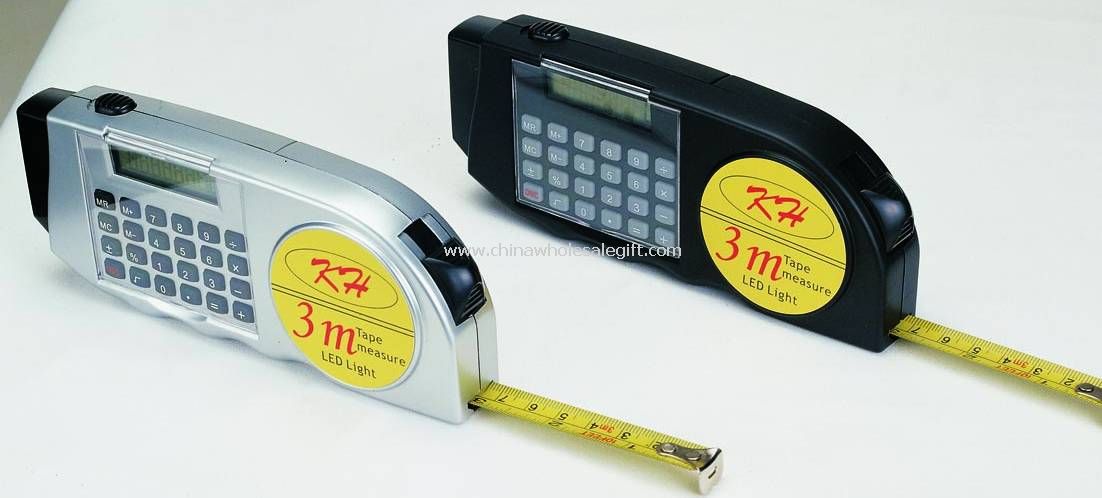 Calculator with tape measure and Led Light