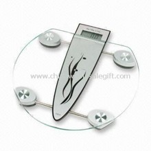 Bathroom Scale with 6mm Tempered Safety Glass Platform and LCD Display images