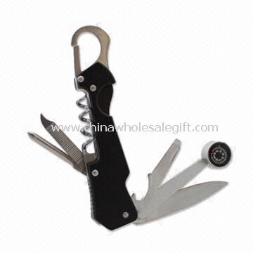 Mulit-functional Pocket Knife Tool with Compass and Carabiner Buckle, for Promotional Gift